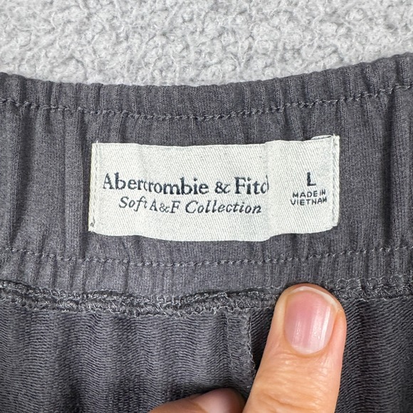 Abercrombie‎ Pants Womens L Gray Soft A&F Pull On Elastic Waist Lounge Wide Leg - Picture 4 of 11